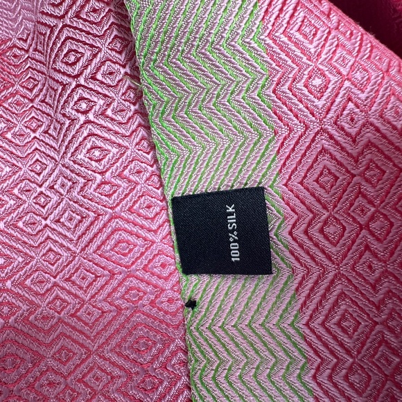 Unique Beautiful Lilac/Sage Silk Scarf - 80" x 24" - NEW in Bag. - Picture 2 of 9